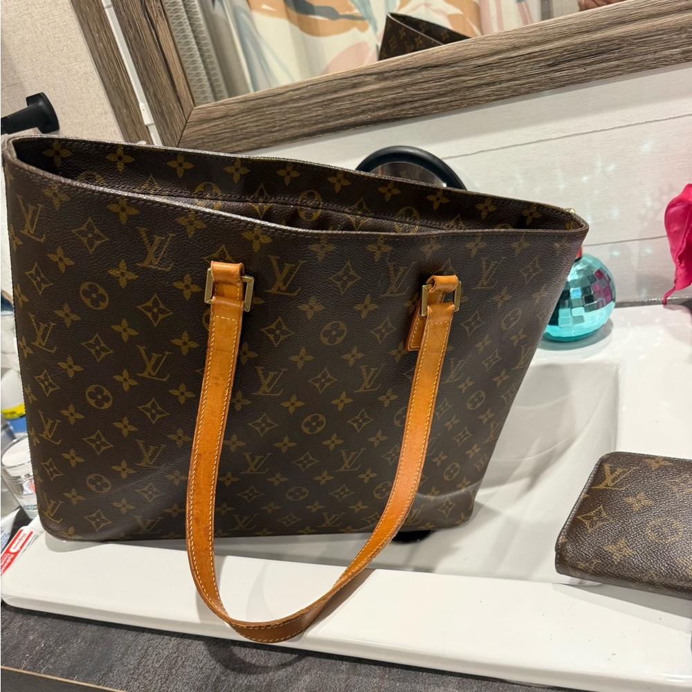 Louis Vuitton Brown Monogram Tote with Iconic Design